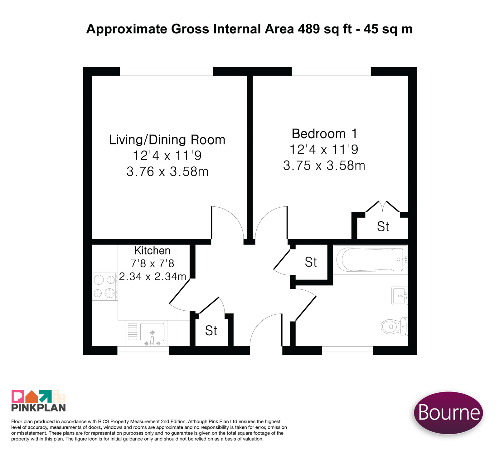 Flat 8 Caesars Court,, Bethel Lane, Farnham floorplan
