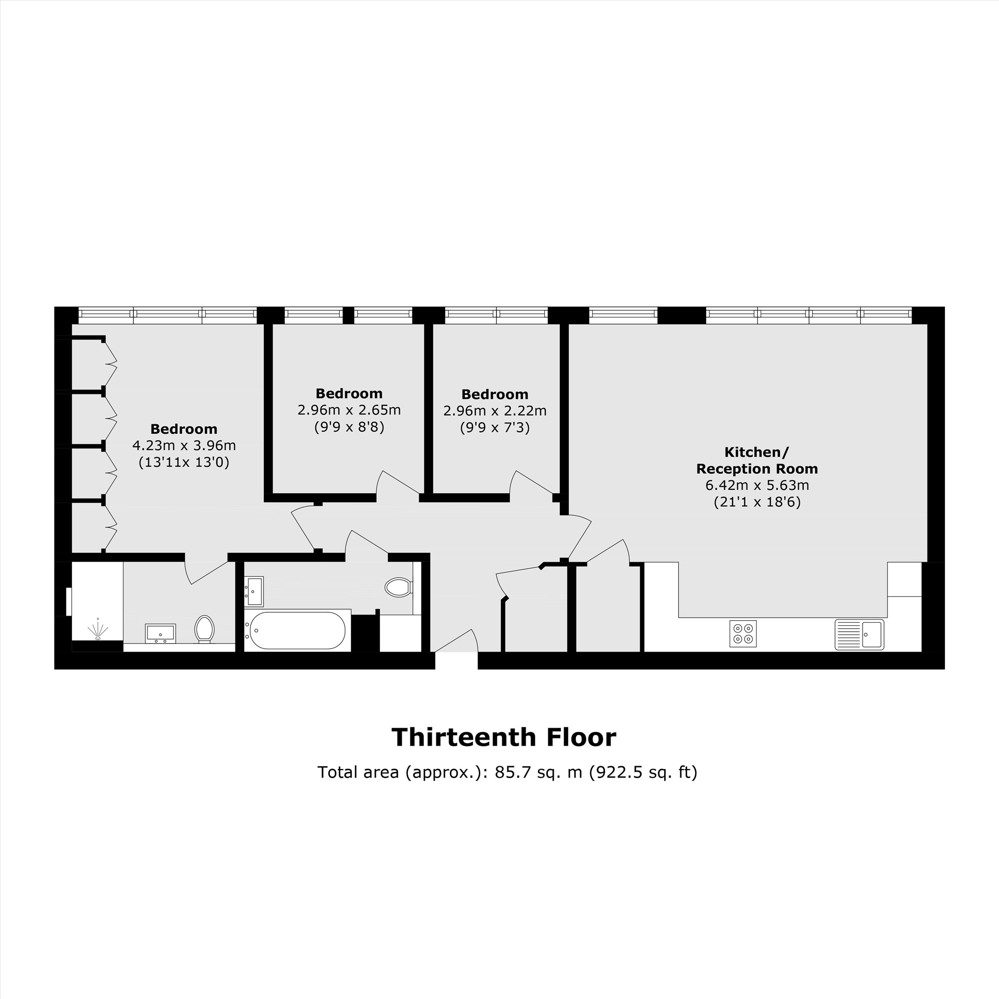 Apartment 111, Metro Central Heights, 119, Newington Causeway, London floorplan