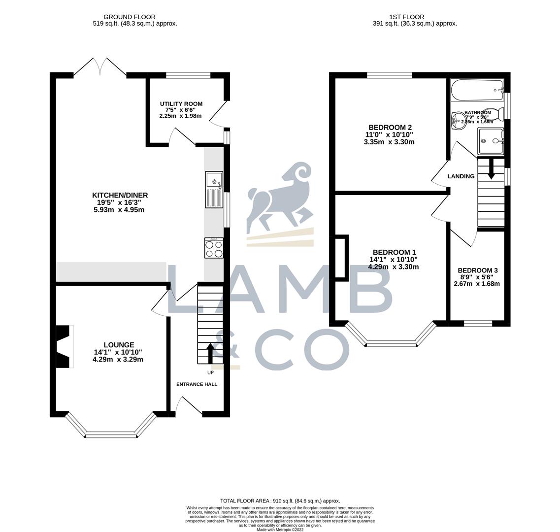95, Harwich Road, Little Clacton floorplan