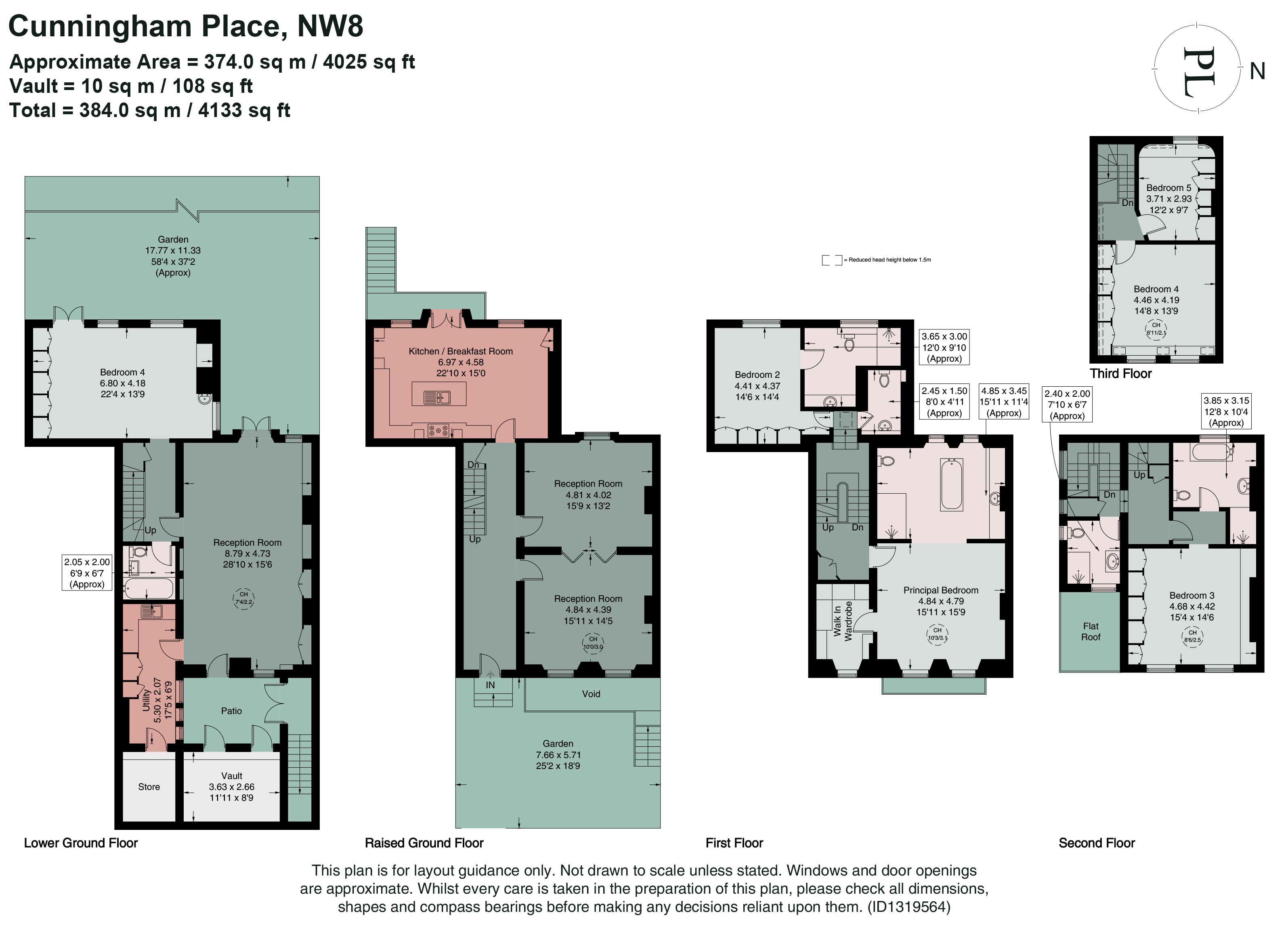11, Cunningham Place, London floorplan