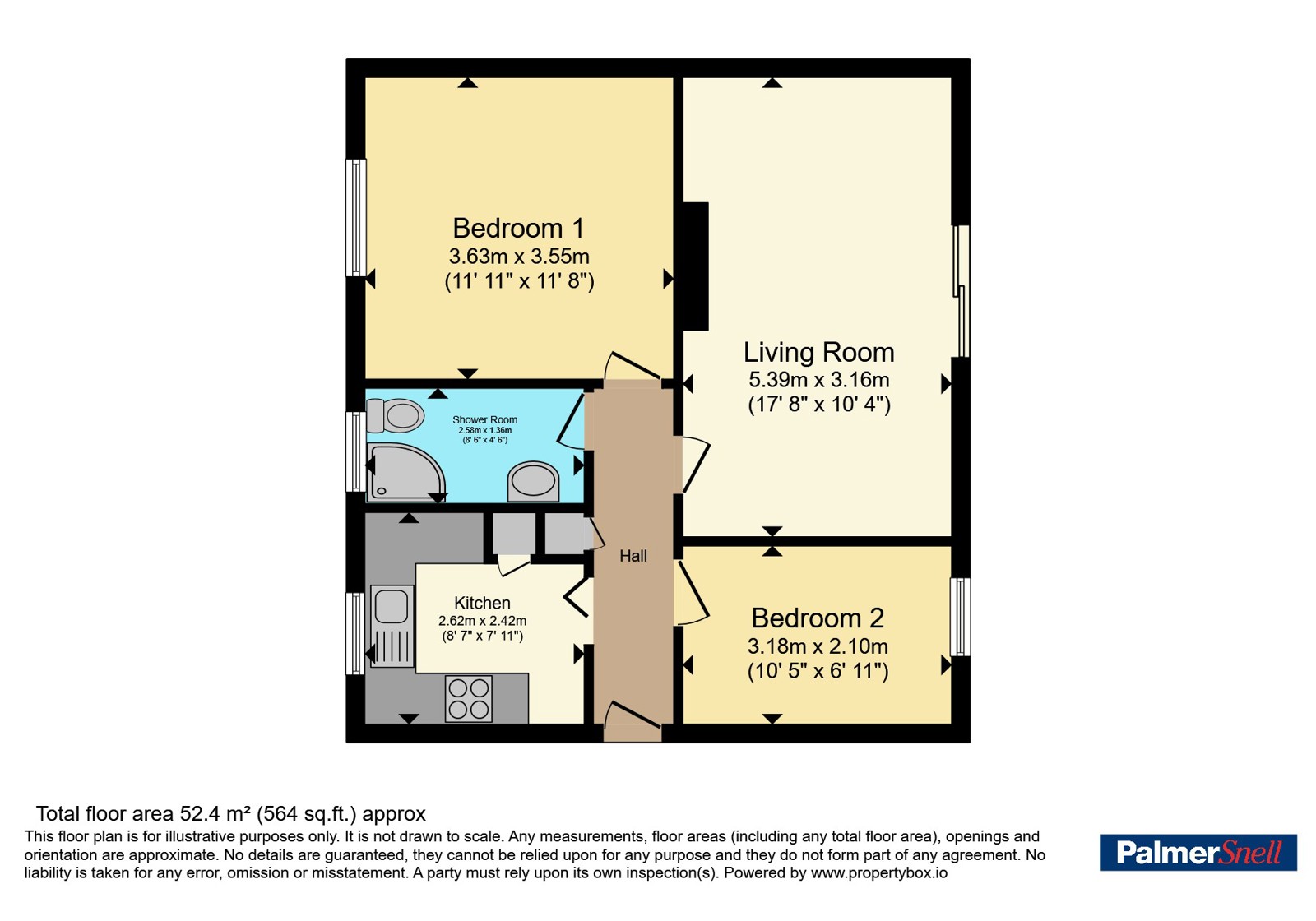Flat B, 109, Moore Avenue, Bournemouth floorplan