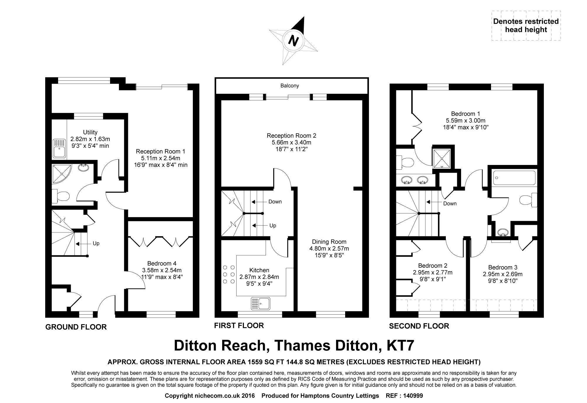 4 Bedrooms Town house to rent in Ditton Reach, Thames Ditton KT7