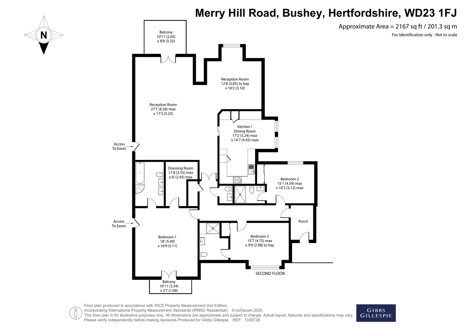 Flat 22, Hillside Mansions,, Merry Hill Road, Hertfordshire floorplan