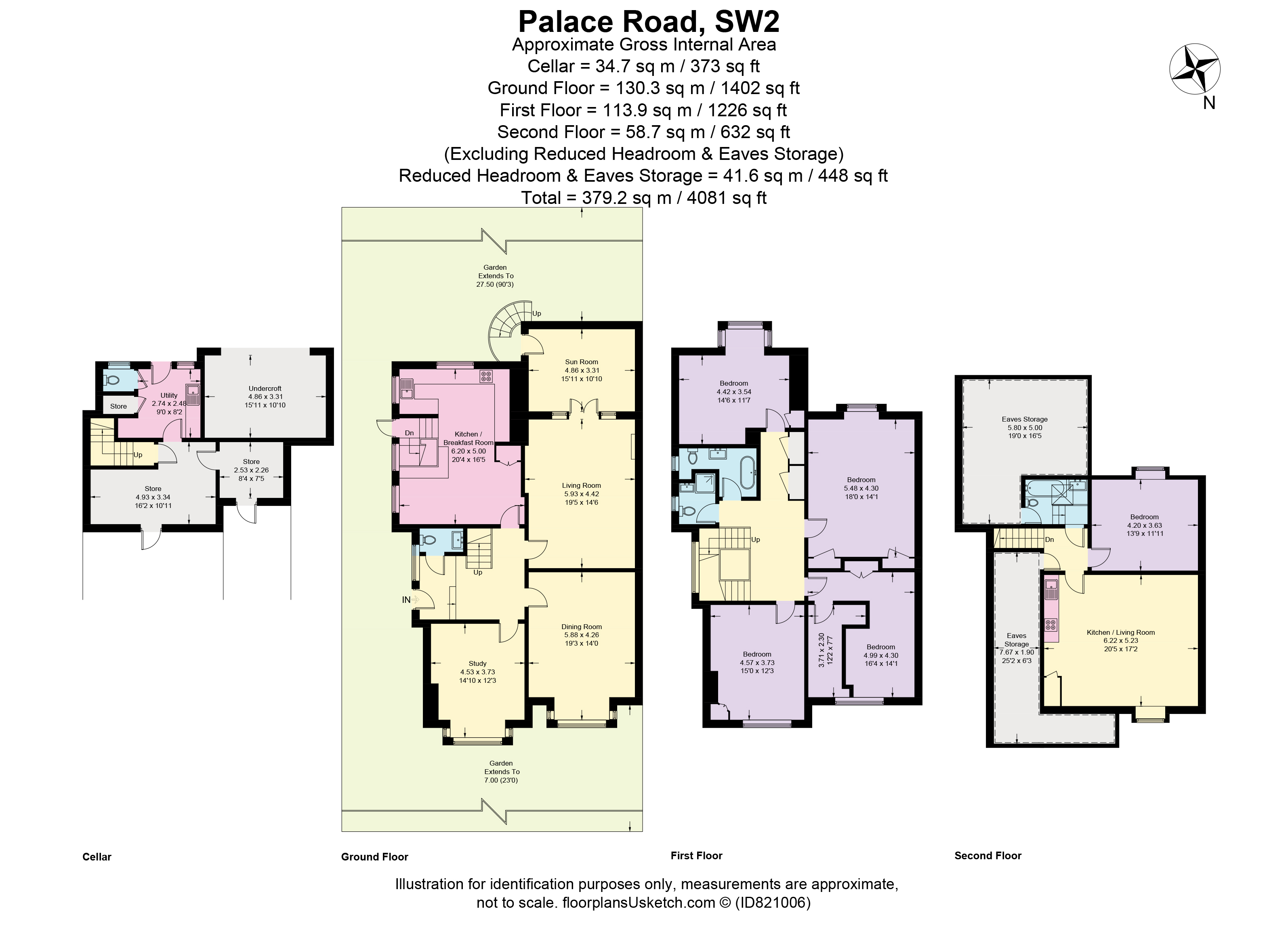 Palace Road, Streatham, London SW2, 6 bedroom semidetached house for