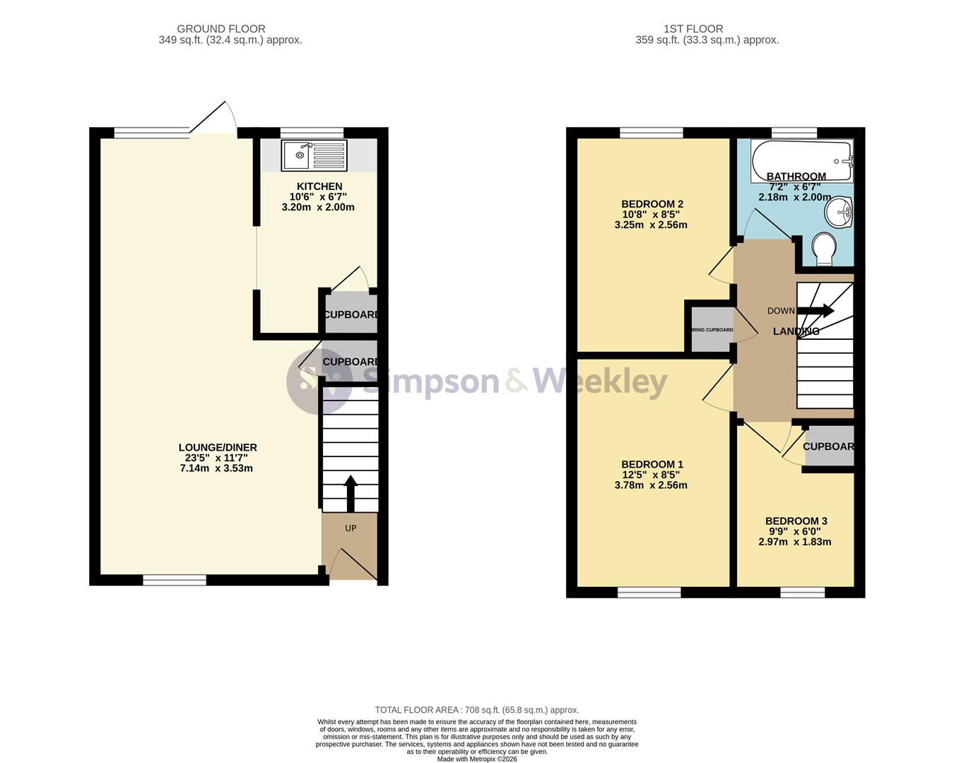 95, Senwick Drive, Wellingborough floorplan