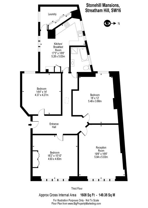 3 Bedrooms Flat to rent in Stonehill Mansions, Streatham Hill, London SW16