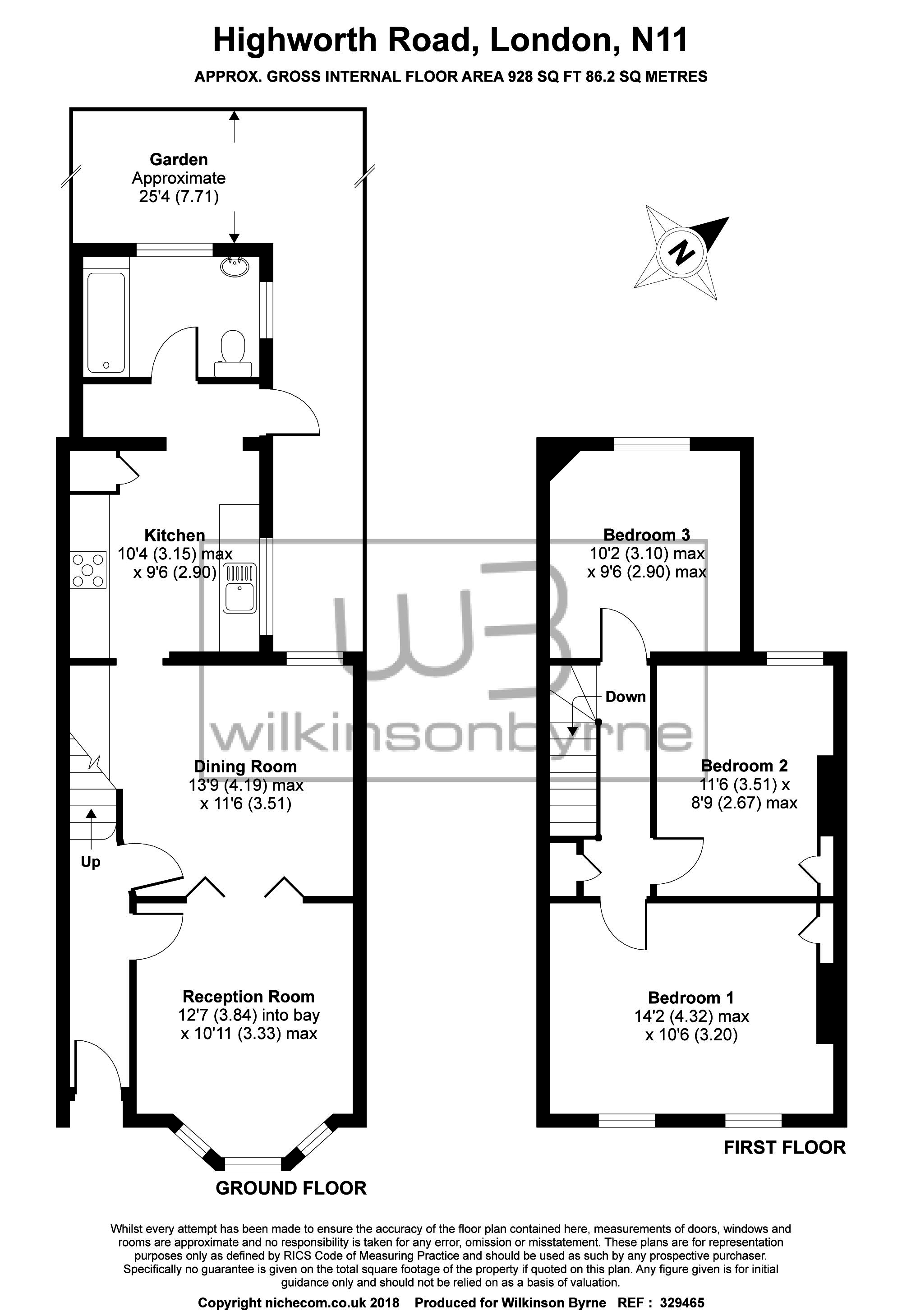 3 Bedrooms Terraced house to rent in Highworth Road, London N11