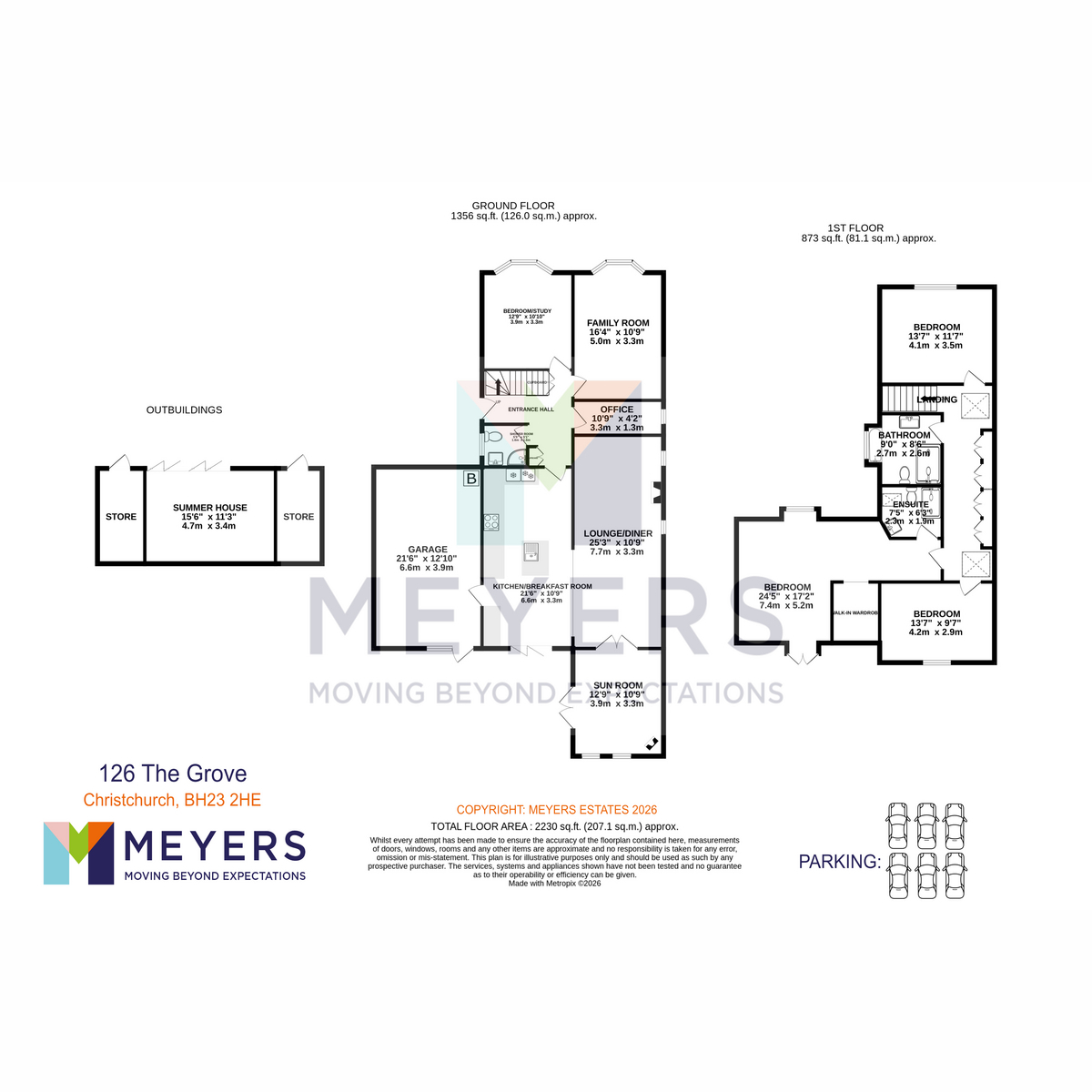 126, The Grove, Christchurch floorplan