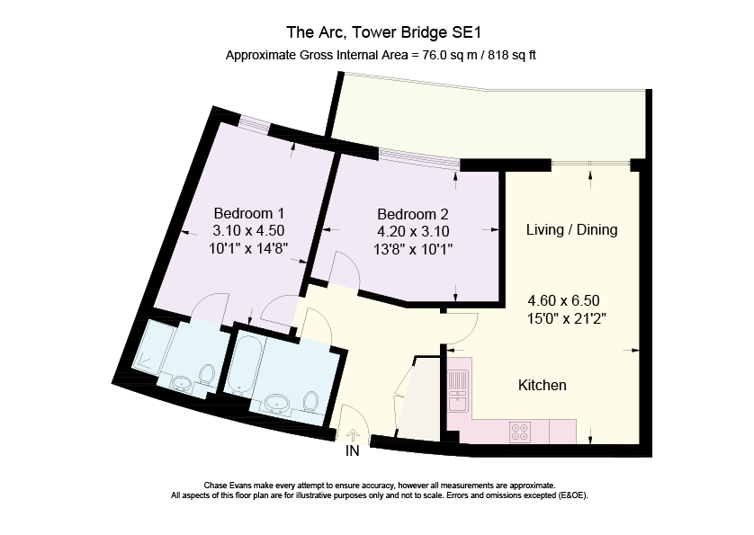 2 Bedrooms Flat to rent in Arc House, Tanner Street, Tower Bridge SE1