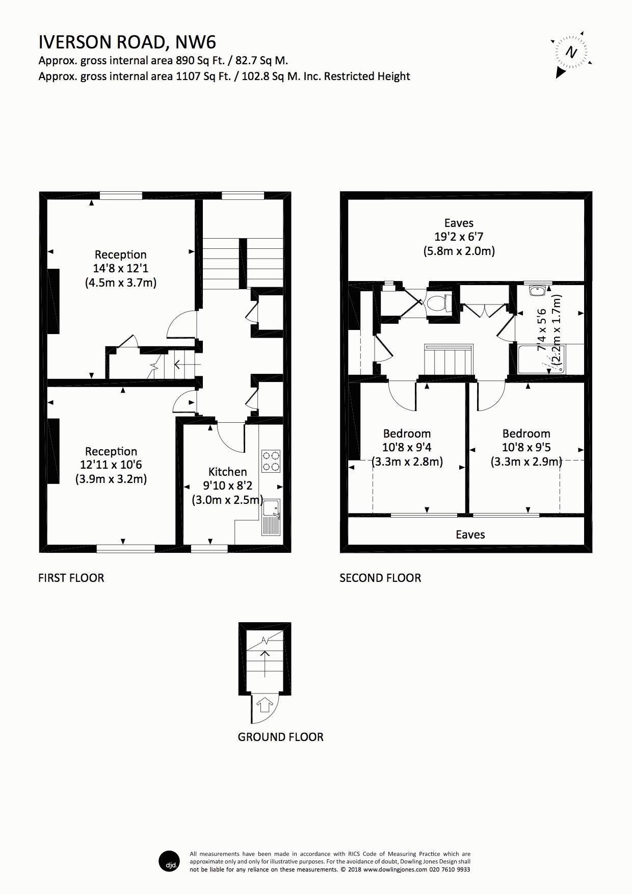 3 Bedrooms Flat to rent in Iverson Road, London NW6