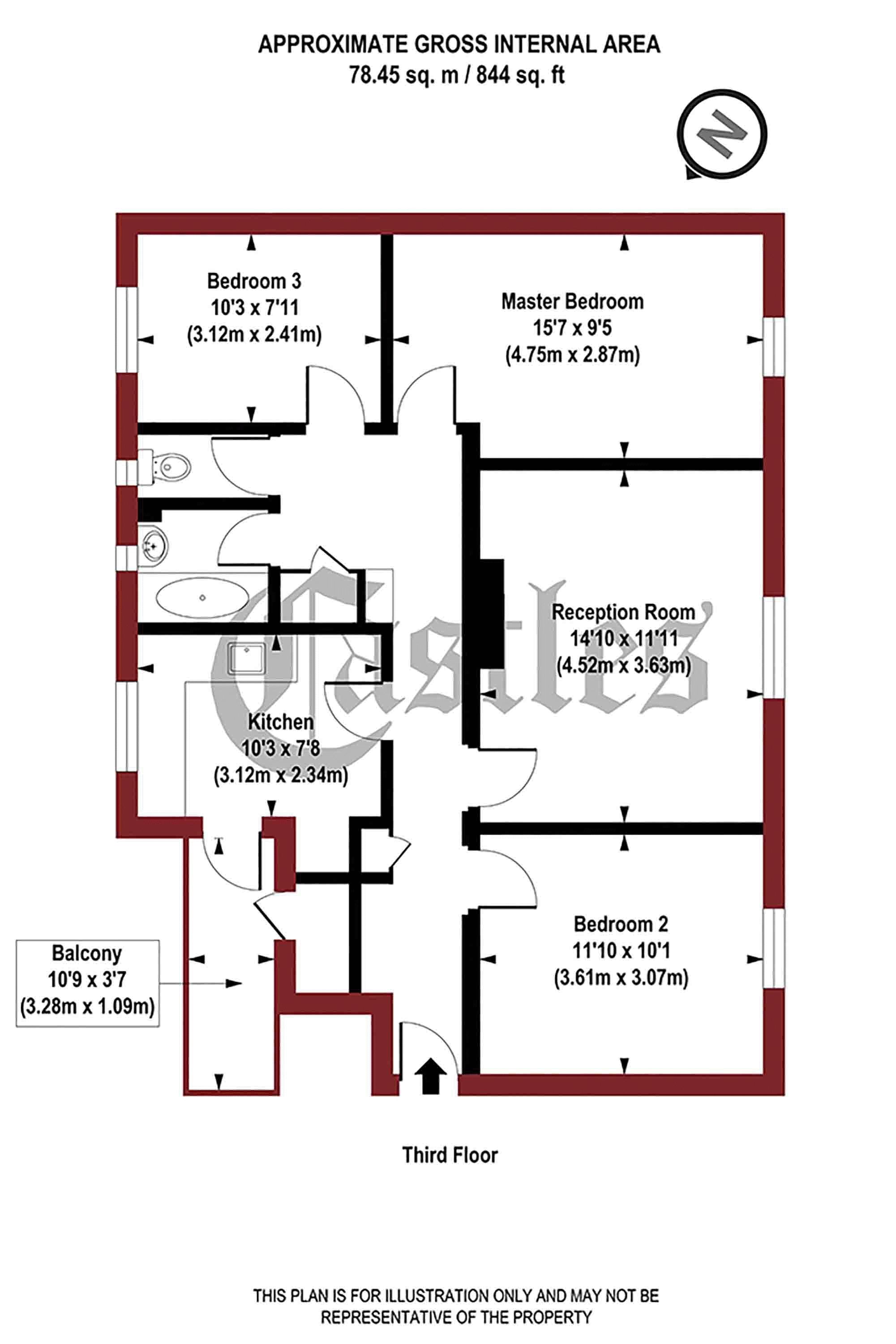 3 Bedrooms Flat for sale in Charter Court, Stroud Green N4