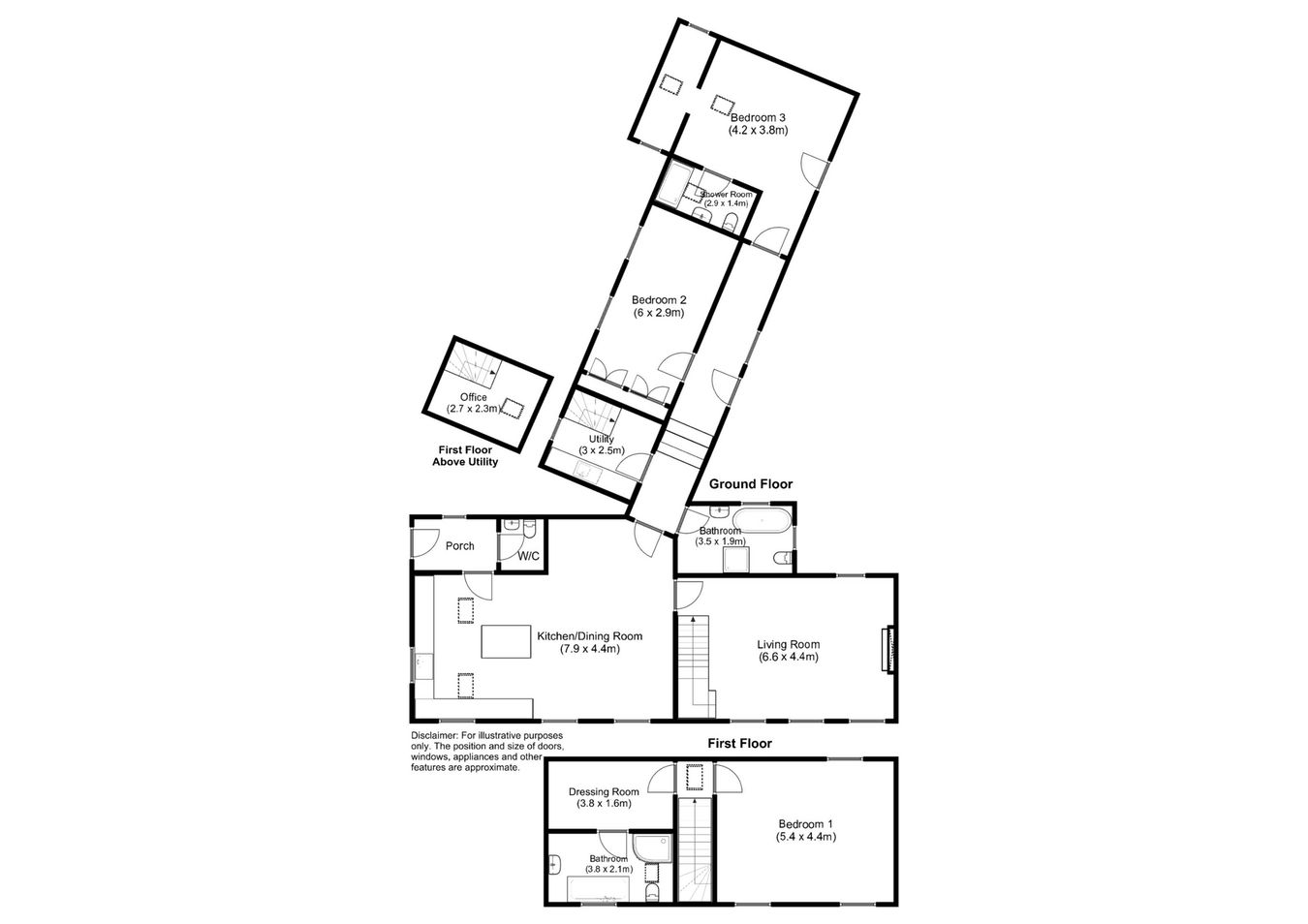 Nyth Cacwn Farm, Pwllheli floorplan