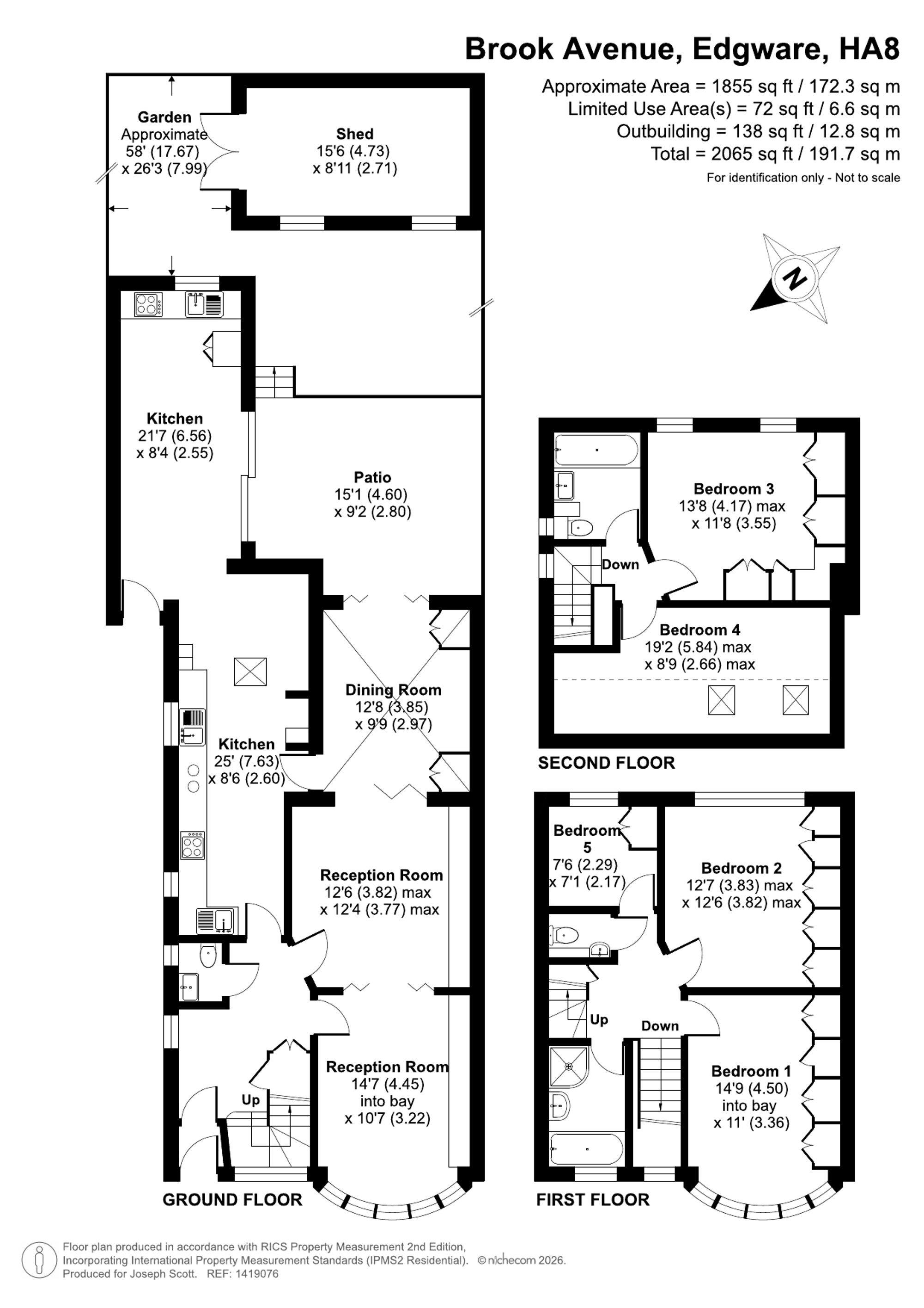 74 Brook Avenue, Edgware floorplan