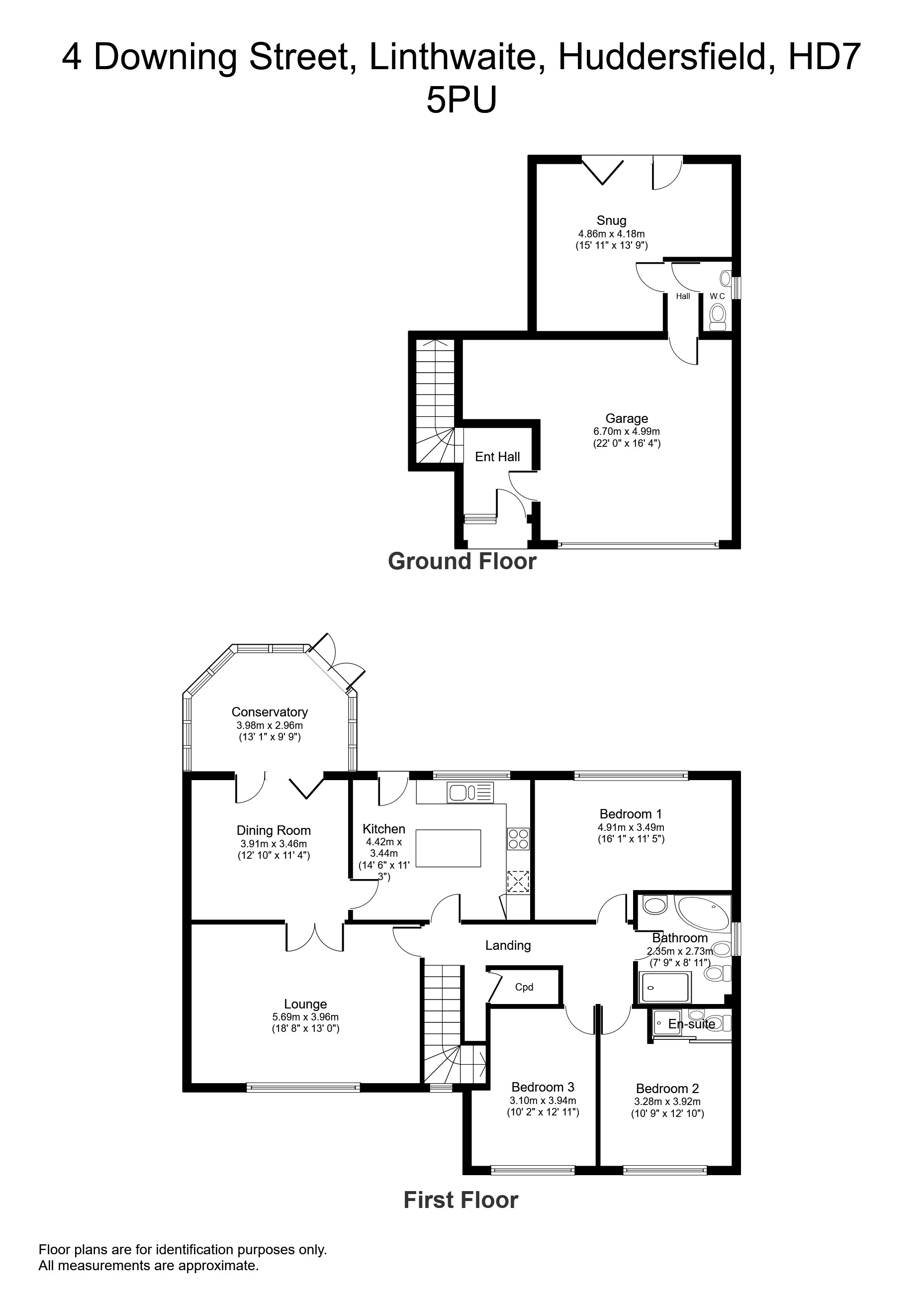 4, Downing Street, Huddersfield floorplan