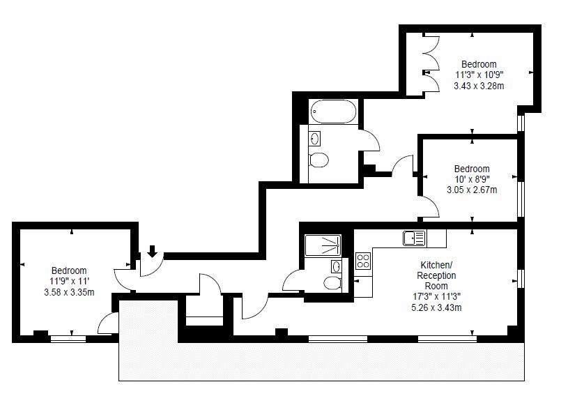 3 Bedrooms Flat to rent in Merchant Square East, Paddington, London W2
