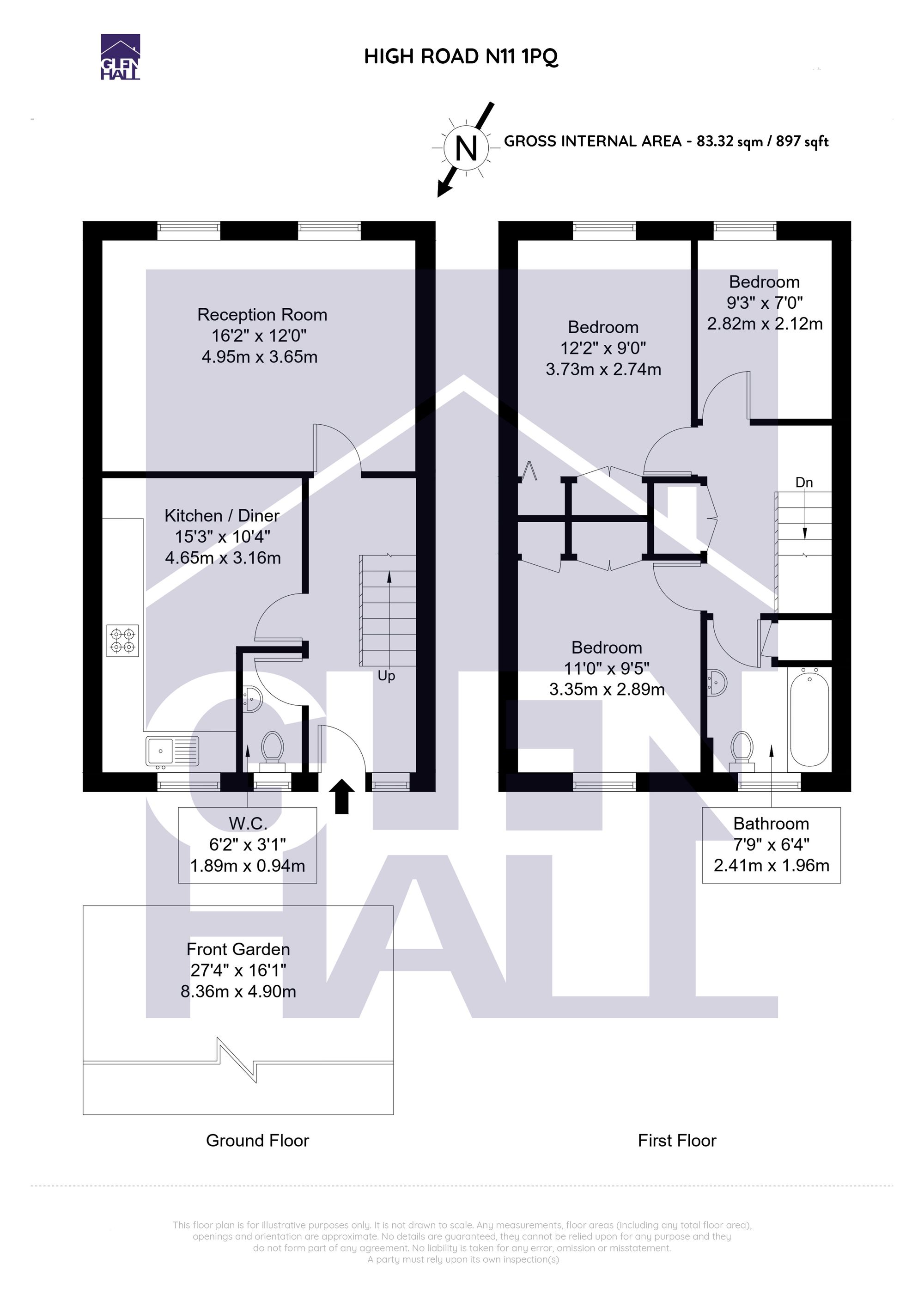 155 High Road, London floorplan