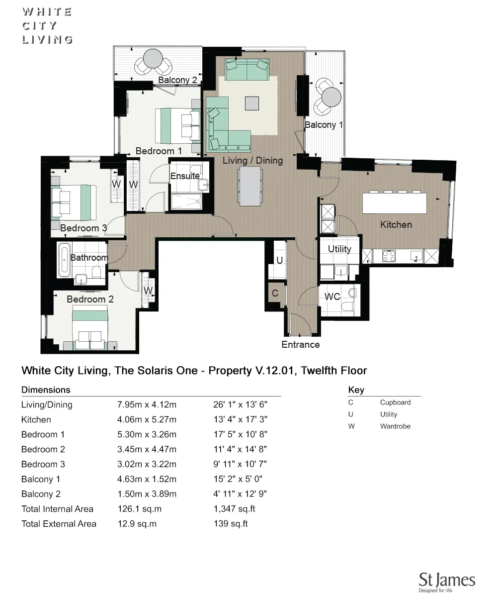 White City Living - Berkeley, Wood Lane, London floorplan