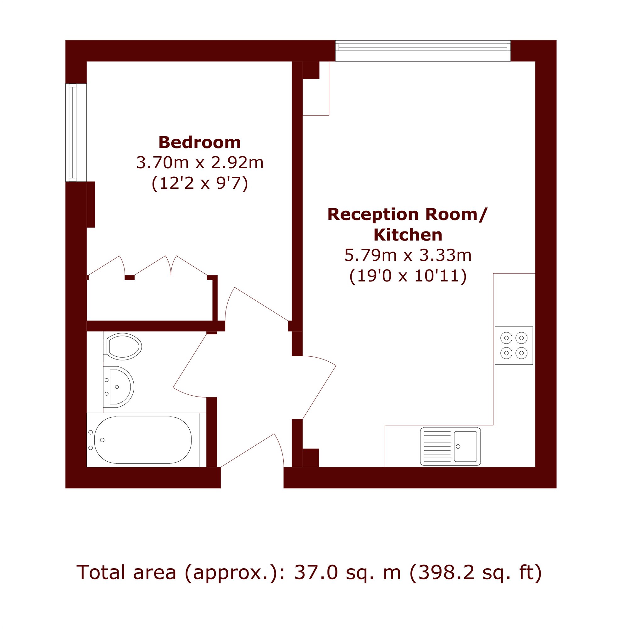 Flat 1A, 7, Elm Grove, London floorplan