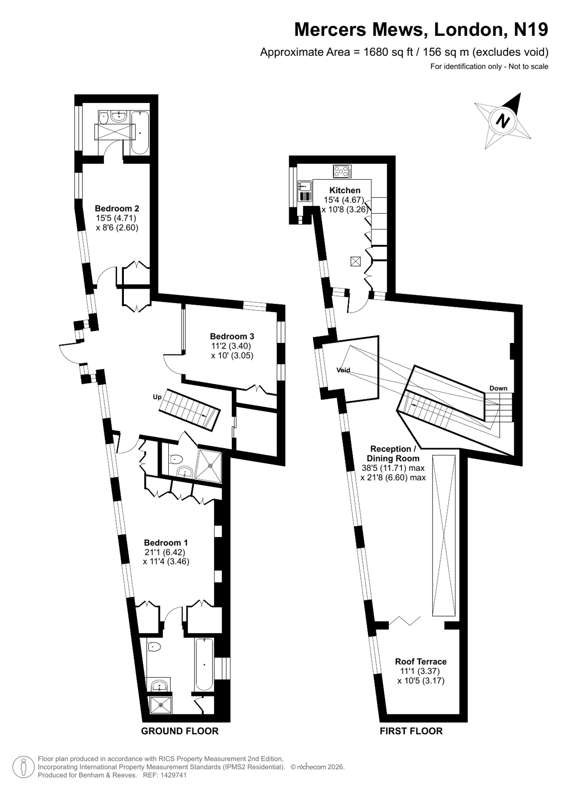 1, Mercers Mews, Tufnell Park floorplan