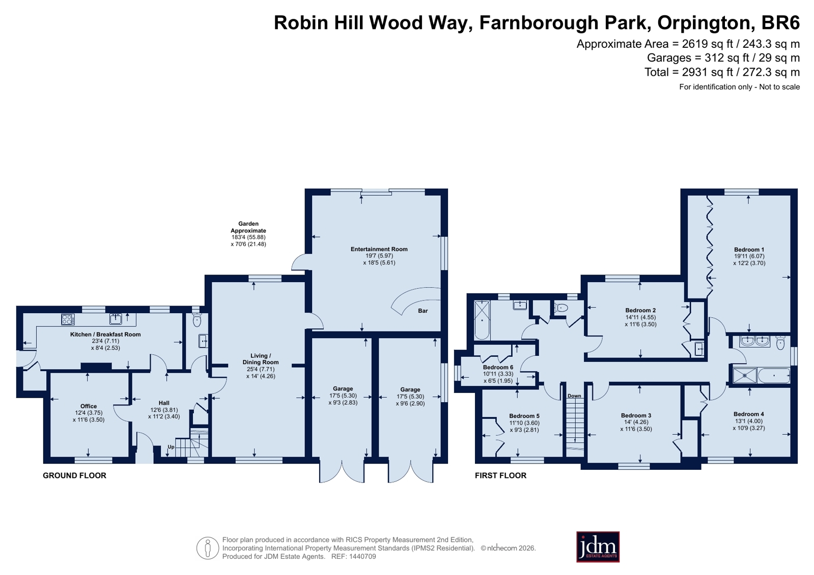 Robin Hill,, Wood Way, Orpington floorplan