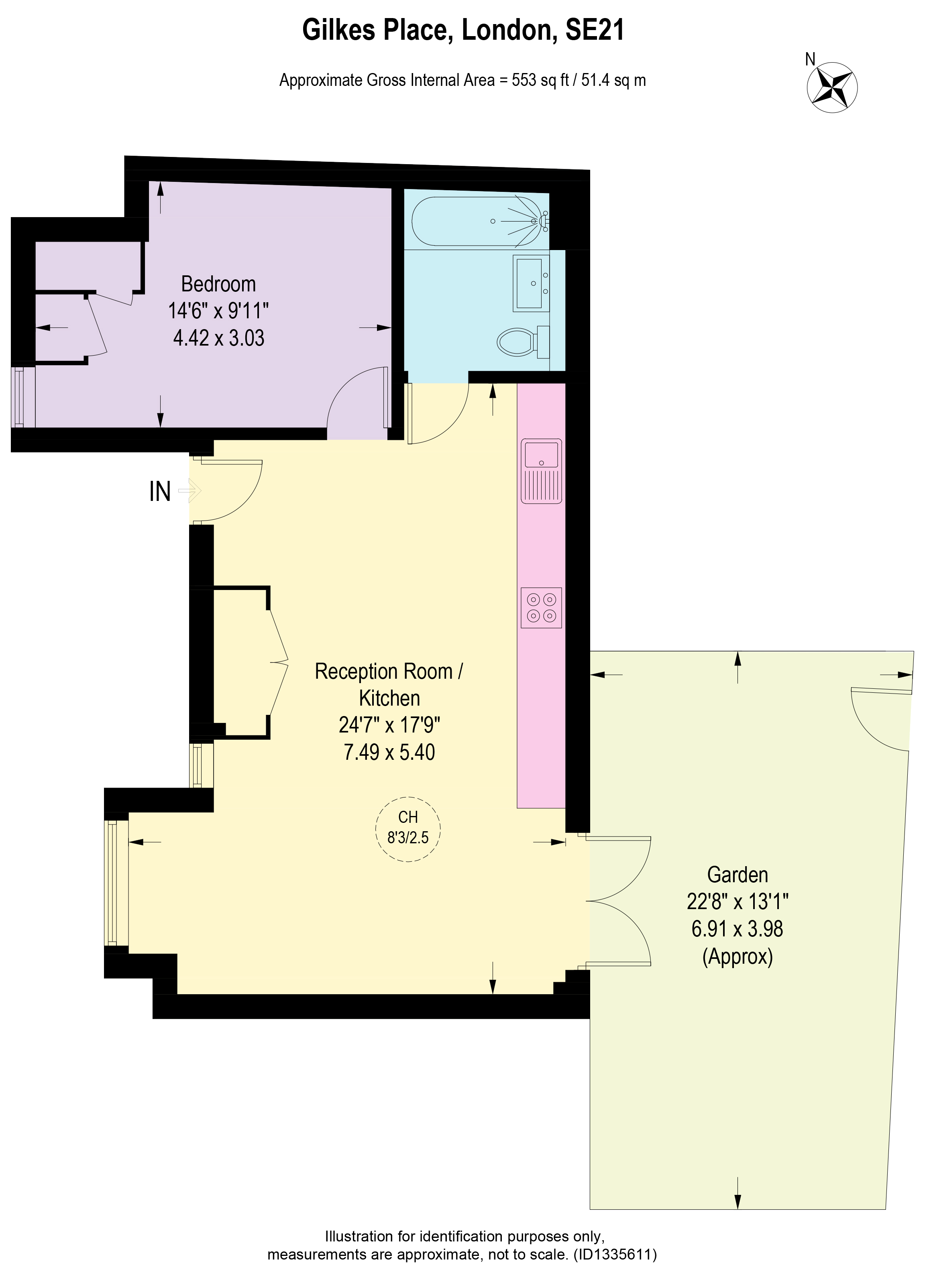 7, Gilkes Place, London floorplan