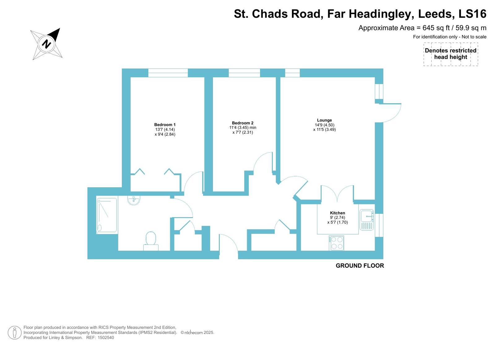 Garden Flat, 2, St. Chads Road, Leeds floorplan