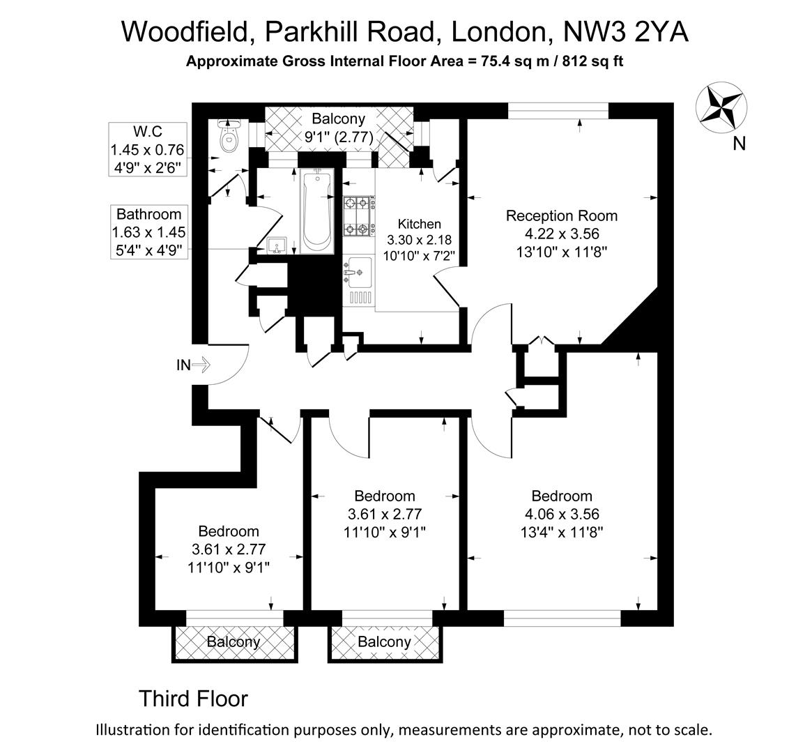 12 Wood Field, Parkhill Road, London floorplan