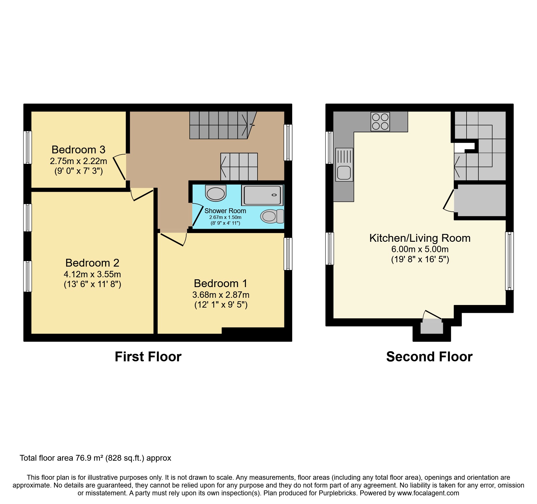 72 - Flat C, Woolwich Road, London floorplan