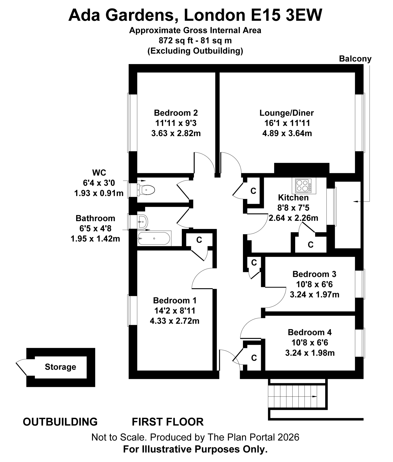 19 Ada Gardens, Stratford, London floorplan