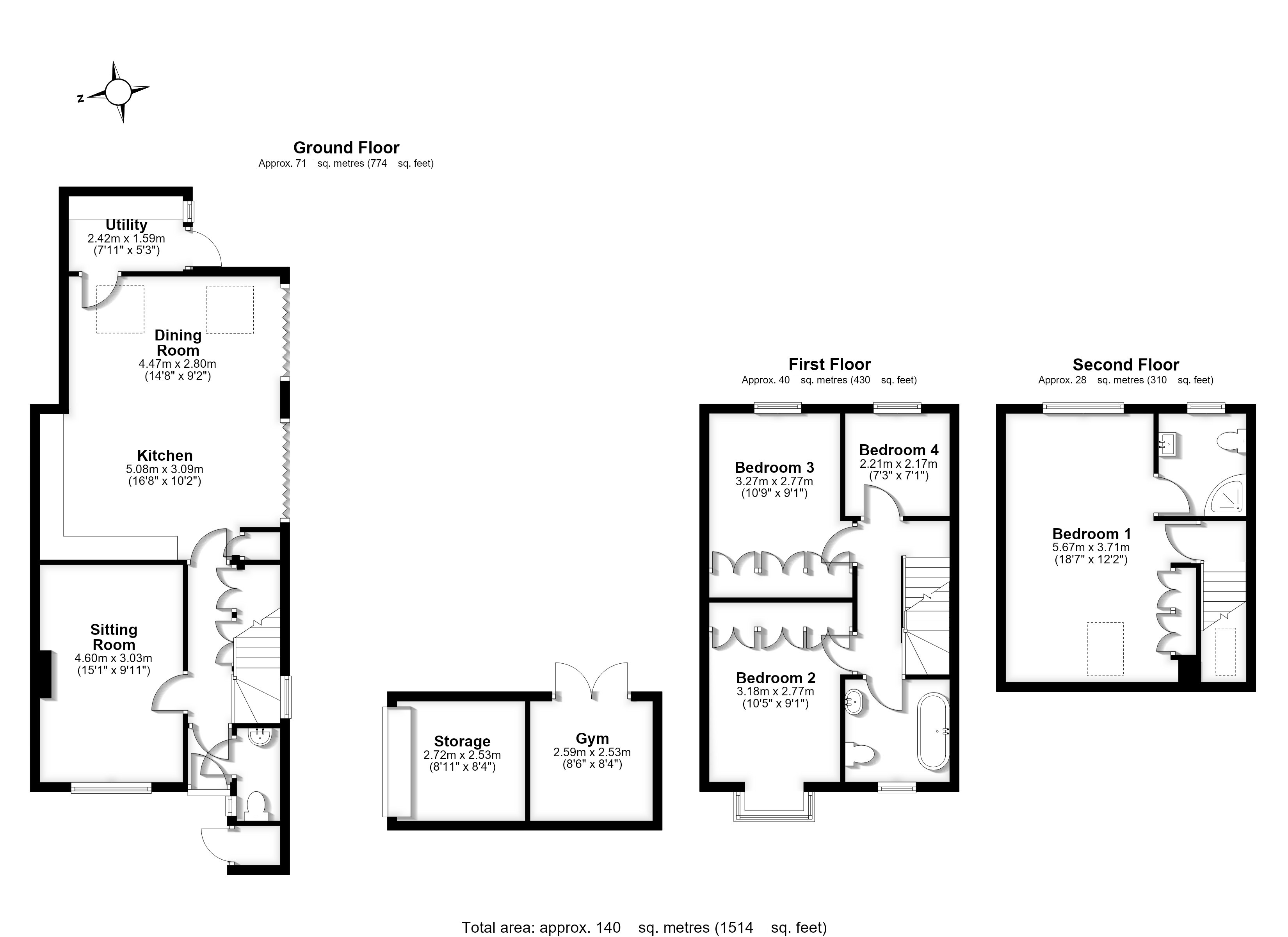 18, Dove Close, Hertfordshire floorplan