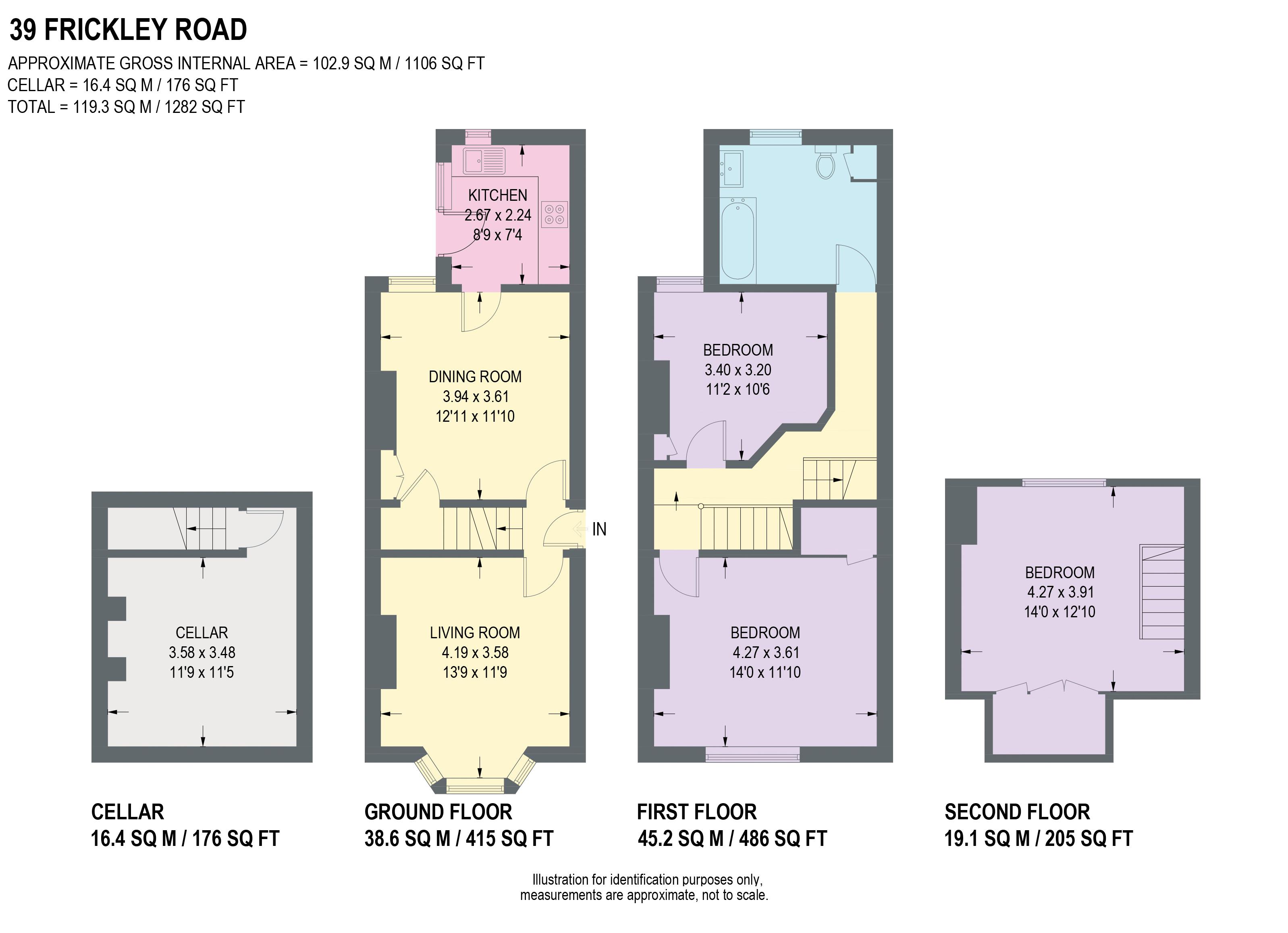 39, Frickley Road, Sheffield floorplan