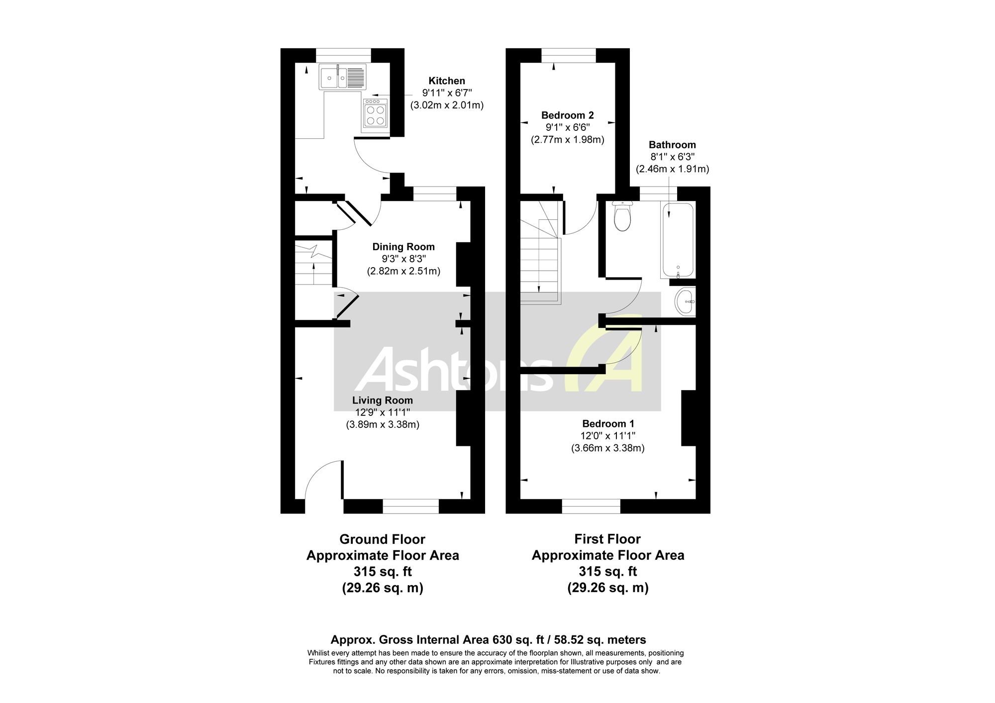 32 Kershaw Street, Widnes floorplan