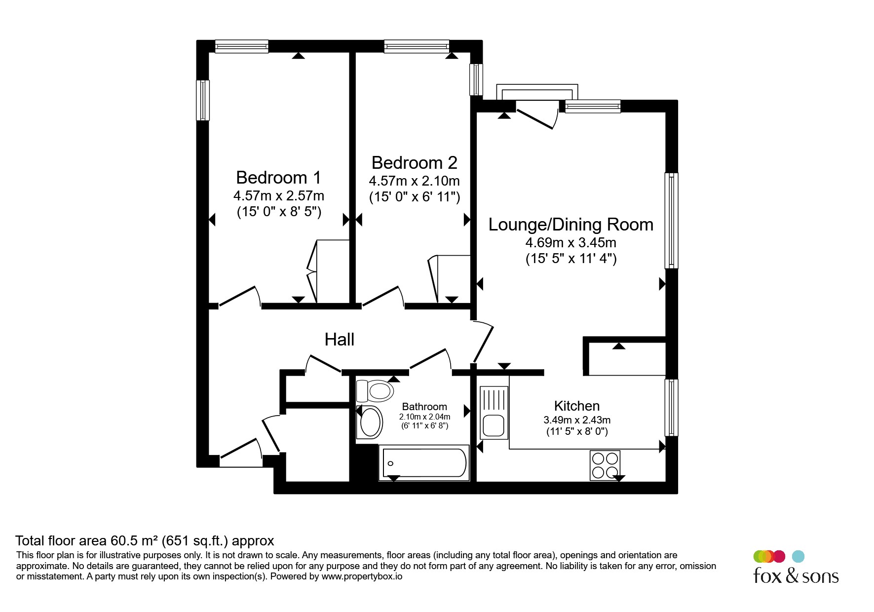 Flat 15, Bader Court, Five Acres, Crawley floorplan