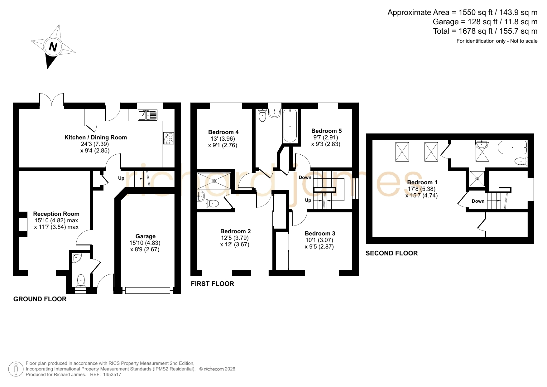 3, Hungerford Close, Swindon floorplan
