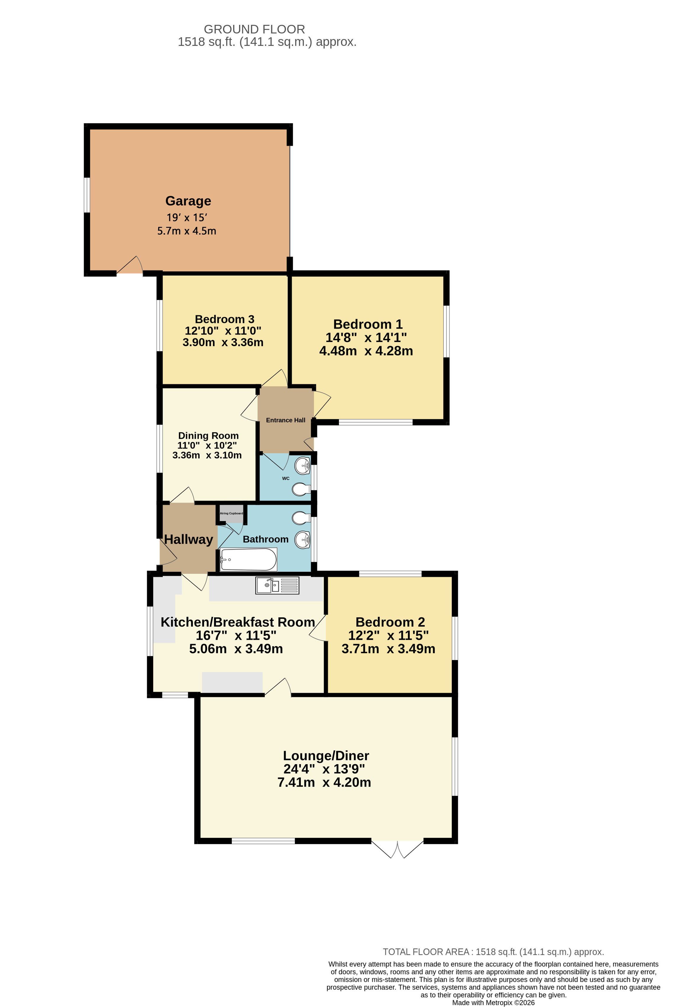 26, Milton Grove, New Milton floorplan