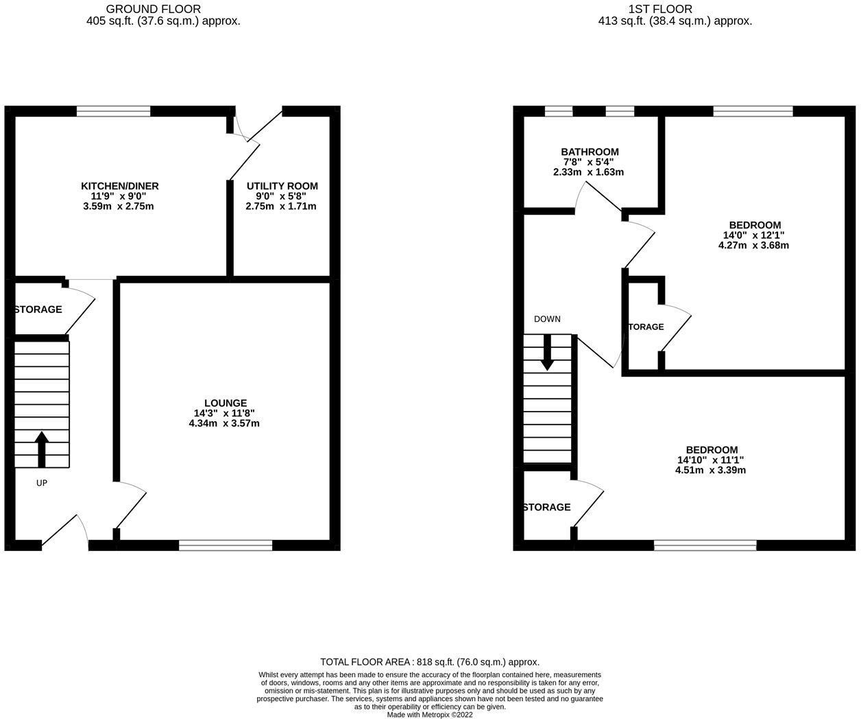 17, Wilby Close, Corby floorplan