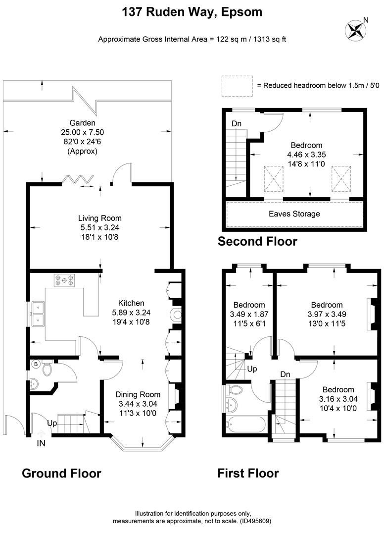 4 Bedrooms Semi-detached house for sale in Ruden Way, Epsom KT17