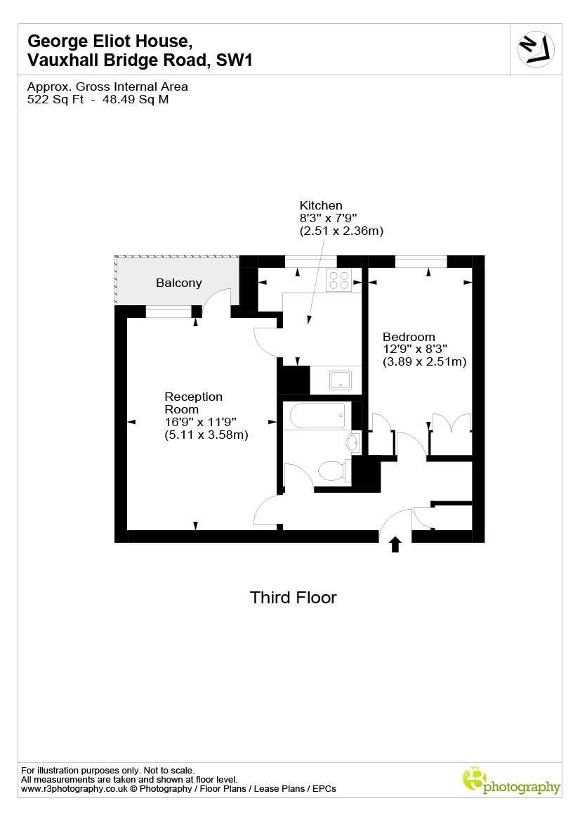 20 George Eliot House,, Vauxhall Bridge Road, London floorplan