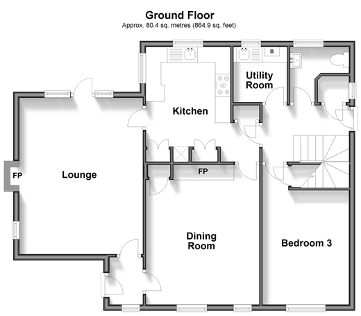 Dover Road Guston, Dover floorplan