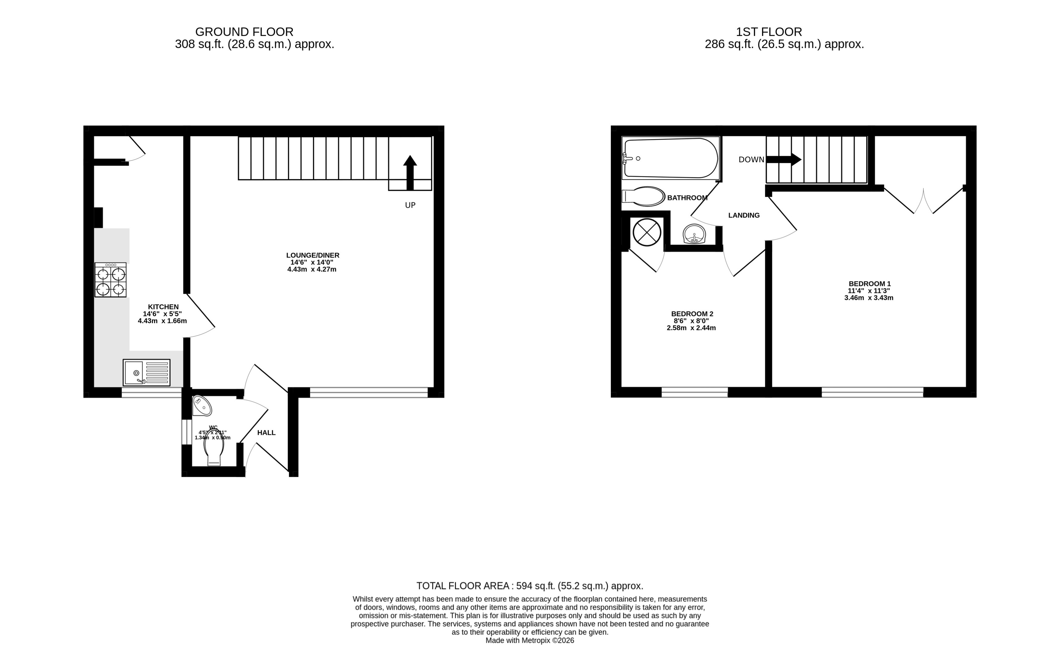 14, Kilburn Close, Calcot floorplan