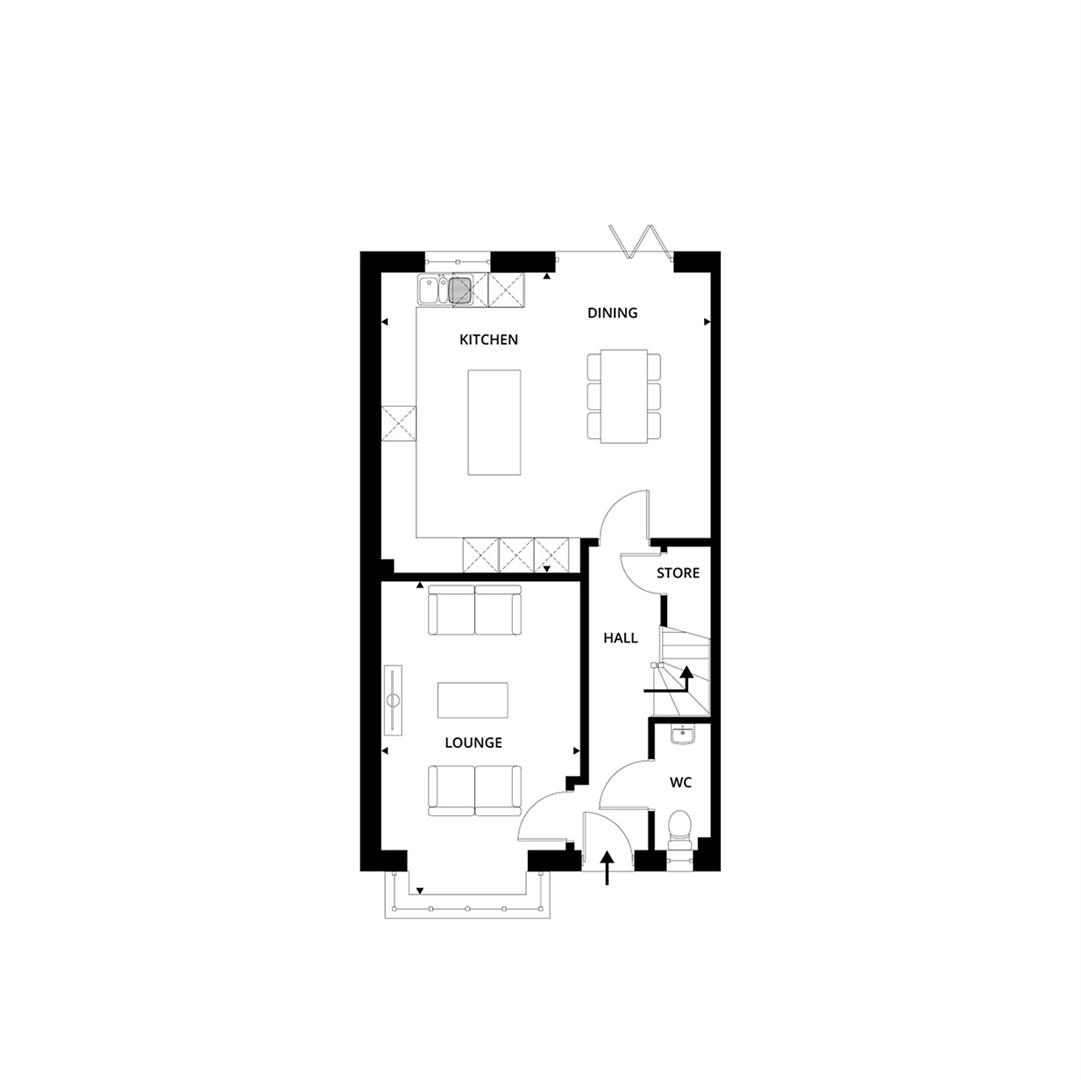 The Usk, The Willows, Olchfa, Swansea floorplan