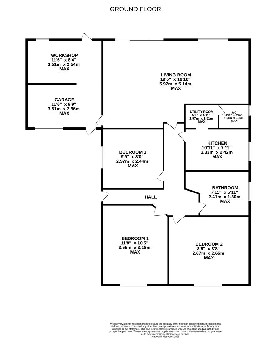 Lake View, 33, Court Road, Newent floorplan