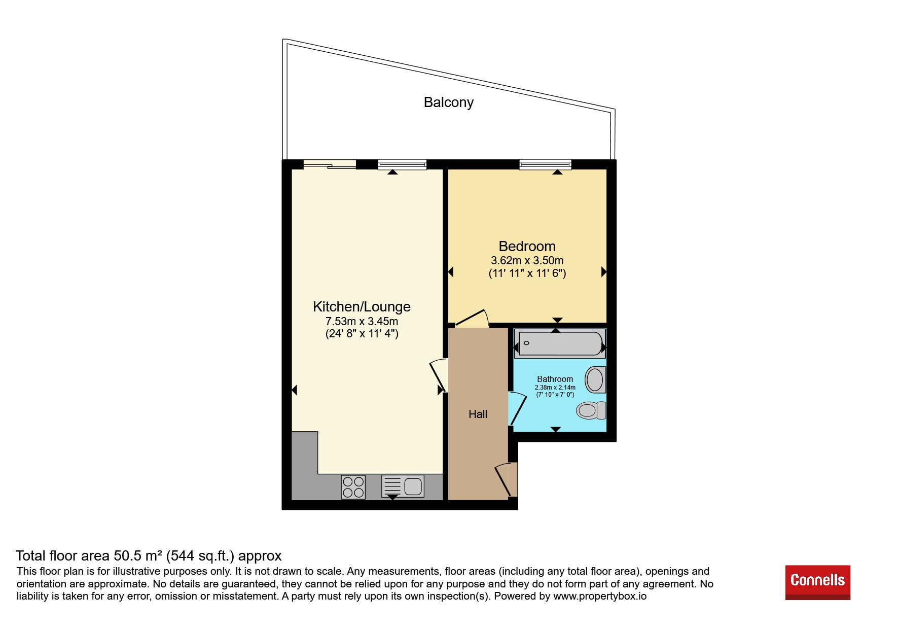 Apartment 20, Parkside, 180, Granville Street, Birmingham floorplan