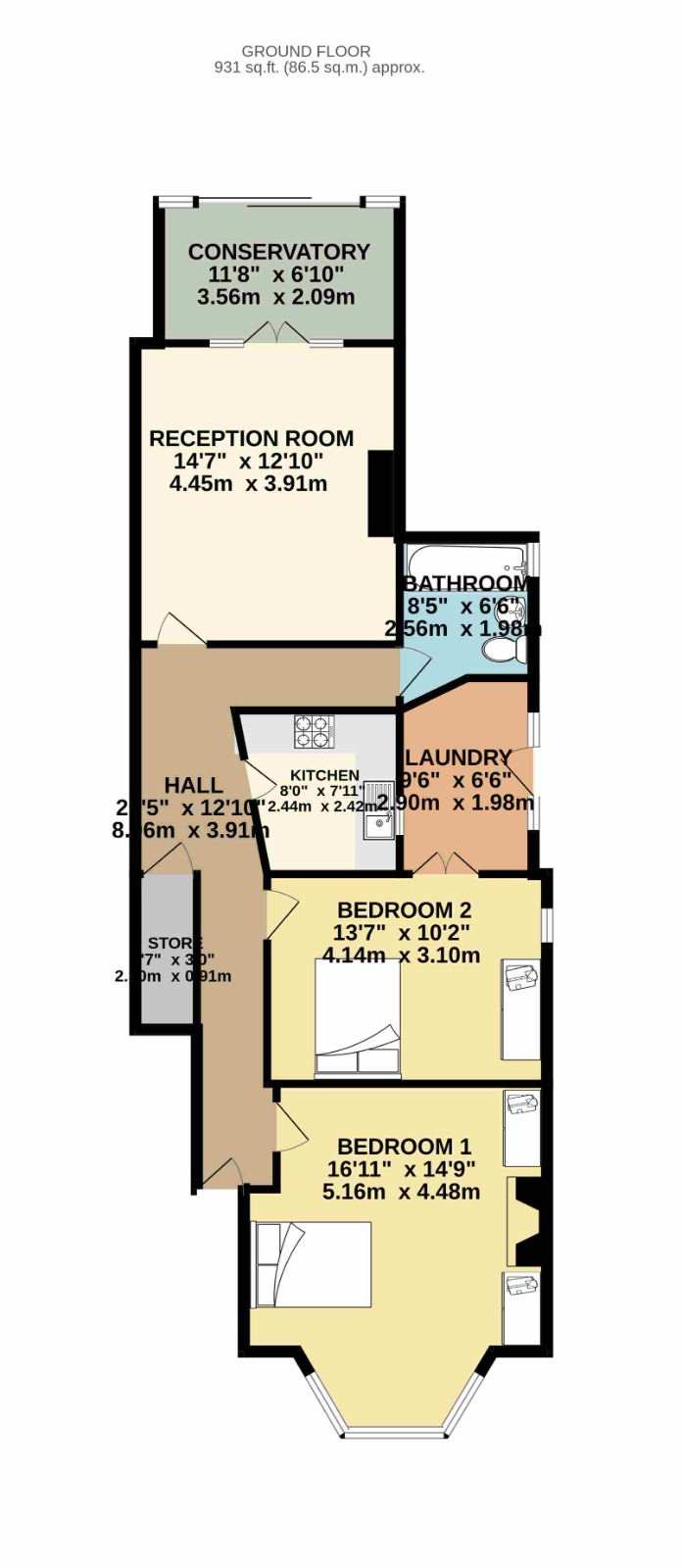 18A, District Road, Wembley floorplan