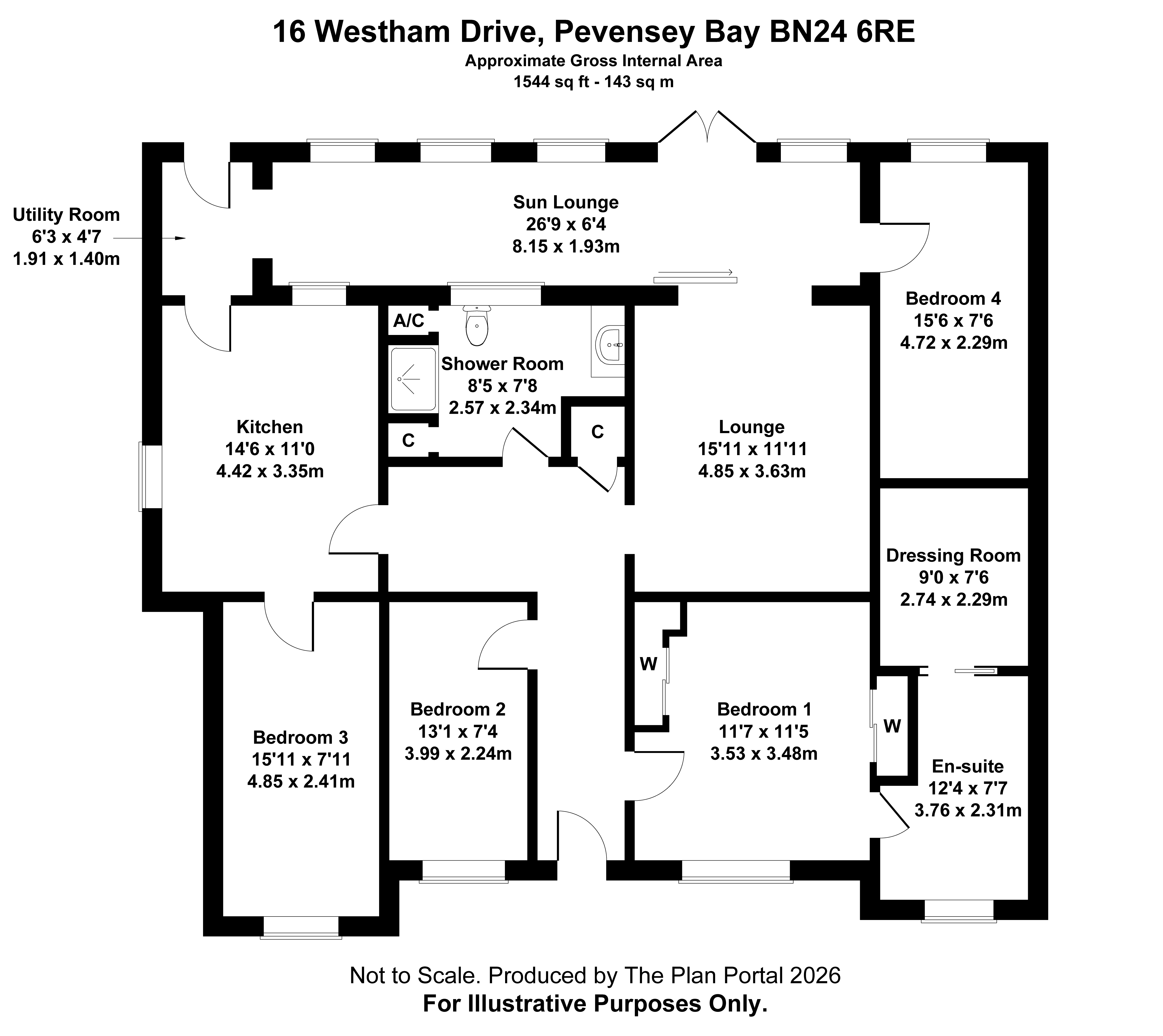 16, Westham Drive, Pevensey Bay floorplan