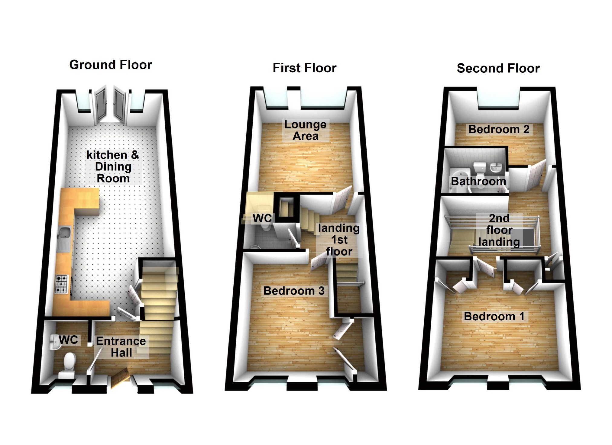 3 Bedrooms Town house for sale in Mendip Way, Great Ashby, Stevenage, Herts SG1