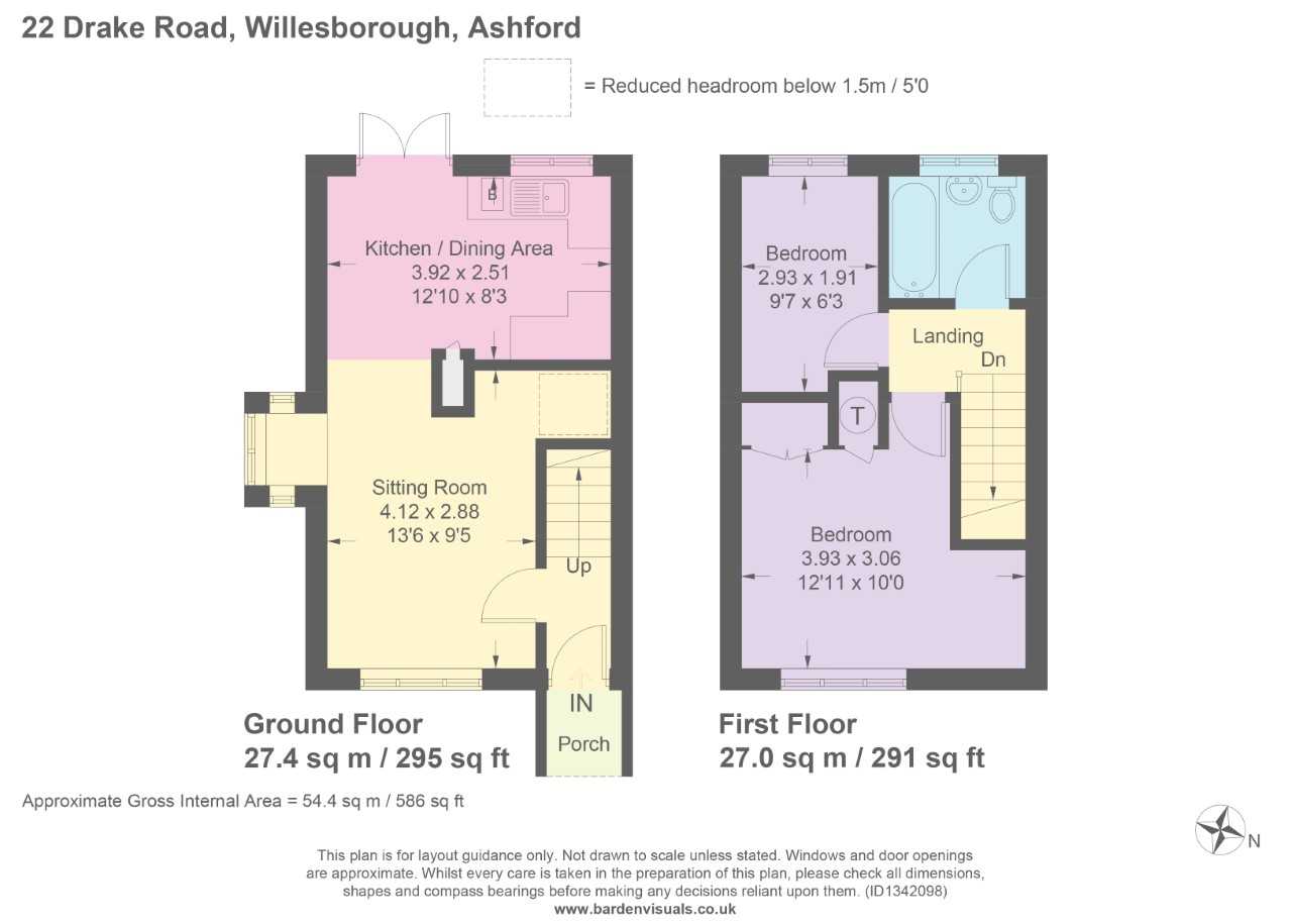 22, Drake Road, Willesborough floorplan