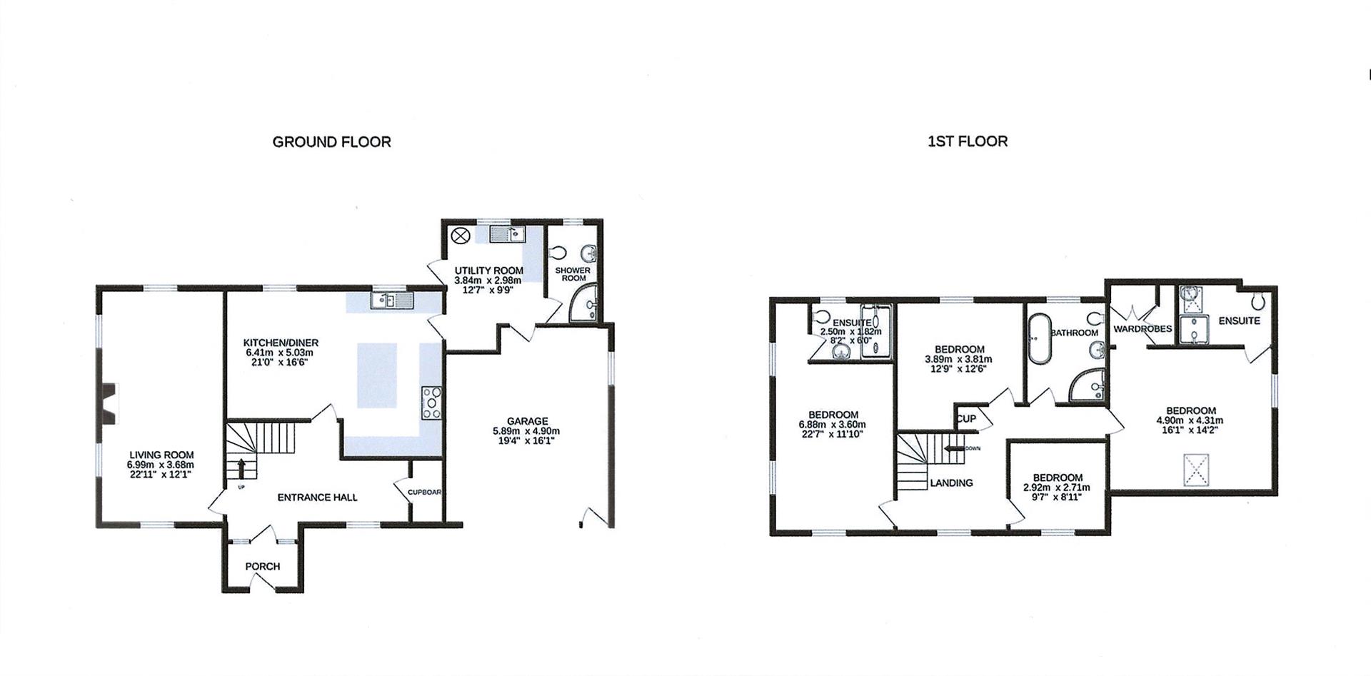Hawthorn Cottage, Germoe floorplan