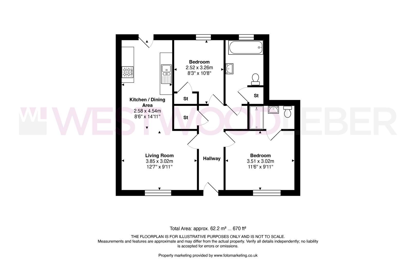 Flat 7, Stevenson Court, Schofield Way, Hoddesdon floorplan