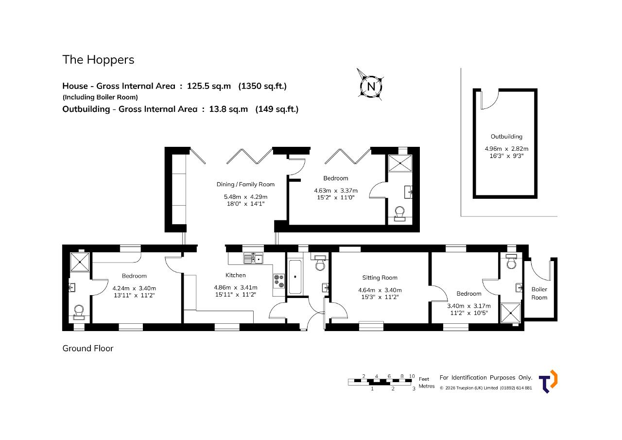 The Hoppers, Redwall Lane, Hunton floorplan